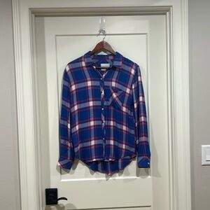 Rails Plaid Button Down Top